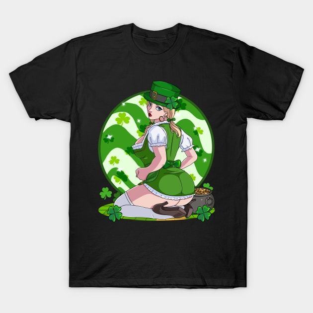 Sexy Leprechaun Pigtails St Patricks Day Irish Lass Pride T-Shirt by Noseking